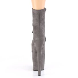 Pleaser FLAMINGO-1020FS Stivaletti con Plateau Camoscio Sintetico Grigio EU-35 / US-5