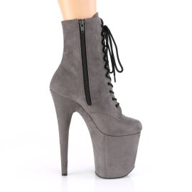 Pleaser FLAMINGO-1020FS Stivaletti con Plateau Camoscio Sintetico Grigio EU-35 / US-5