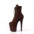 Pleaser FLAMINGO-1020FS Stivaletti con Plateau Camoscio Sintetico Moka EU-35 / US-5