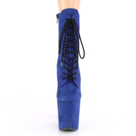 Pleaser FLAMINGO-1020FS Stivaletti con Plateau Camoscio Sintetico Blu EU-42 / US-12