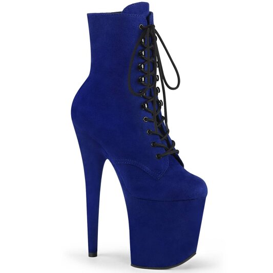 Pleaser FLAMINGO-1020FS Stivaletti con Plateau Camoscio Sintetico Blu EU-35 / US-5