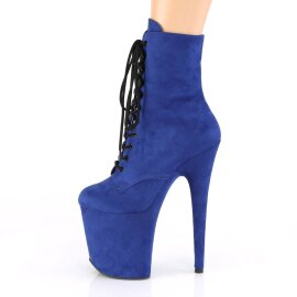 Pleaser FLAMINGO-1020FS Stivaletti con Plateau Camoscio Sintetico Blu EU-35 / US-5