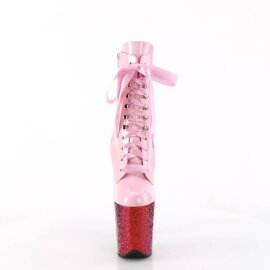 Pleaser FLAMINGO-1020HG Stivaletti con Plateau Vernice Glitter Rosa Multicolore EU-37 / US-7