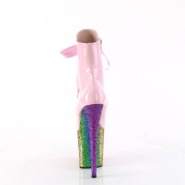 Pleaser FLAMINGO-1020HG Stivaletti con Plateau Vernice Glitter Rosa Multicolore EU-38 / US-8