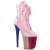 Pleaser FLAMINGO-1020HG Stivaletti con Plateau Vernice Glitter Rosa Multicolore EU-38 / US-8