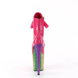 Pleaser FLAMINGO-1020HG Stivaletti con Plateau Vernice Glitter Rosa Multicolore EU-37 / US-7