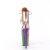 Pleaser FLAMINGO-1020HG Stivaletti con Plateau Vernice Glitter Dorato Rosa Multicolore EU-35 / US-5