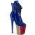 Pleaser FLAMINGO-1020HG Stivaletti con Plateau Vernice Glitter Blu Multicolore EU-35 / US-5