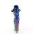 Pleaser FLAMINGO-1020HG Stivaletti con Plateau Vernice Glitter Blu Multicolore EU-35 / US-5