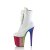 Pleaser FLAMINGO-1020HG Stivaletti con Plateau Vernice Glitter Bianco Multicolore EU-37 / US-7