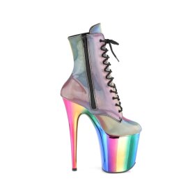 Pleaser FLAMINGO-1020RC Stivaletti con Plateau Riflesso Cromato Multicolore EU-36 / US-6