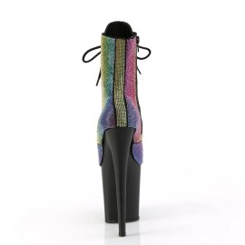 Pleaser FLAMINGO-1020RS Stivaletti con Plateau Strass Multicolore EU-35 / US-5