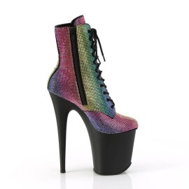 Pleaser FLAMINGO-1020RS Stivaletti con Plateau Strass Multicolore EU-35 / US-5