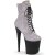 Pleaser FLAMINGO-1020RS Stivaletti con Plateau Strass Argento EU-40 / US-10