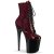 Pleaser FLAMINGO-1020SP Stivaletti con Plateau Vernice Pitonato Rosso EU-41 / US-11