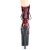 Pleaser FLAMINGO-1020SP Stivaletti con Plateau Vernice Pitonato Rosso EU-37 / US-7