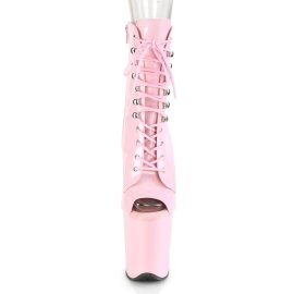 Pleaser FLAMINGO-1021 Stivaletti con Plateau Vernice Rosa Chiaro EU-39 / US-9
