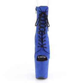 Pleaser FLAMINGO-1021FS Stivaletti con Plateau Camoscio Sintetico Blu EU-38 / US-8