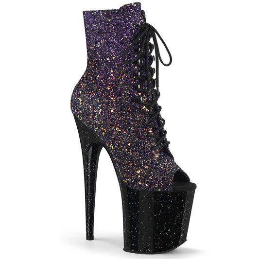 Pleaser FLAMINGO-1021OMBG Stivaletti con Plateau Glitter Viola EU-42 / US-12