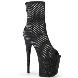 Pleaser FLAMINGO-1031GM Stivaletti con Plateau Strass...
