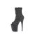 Pleaser FLAMINGO-1031GM Stivaletti con Plateau Strass Glitter Nero Argento EU-41 / US-11