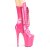 Pleaser FLAMINGO-1050 Stivaletti con Plateau Vernice Rosa EU-35 / US-5