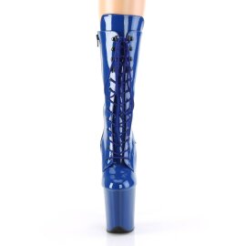 Pleaser FLAMINGO-1050 Stivaletti con Plateau Vernice Blu...