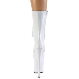 Pleaser FLAMINGO-1050 Stivaletti con Plateau Vernice Bianco EU-35 / US-5