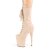 Pleaser FLAMINGO-1050FS Stivaletti con Plateau Camoscio Sintetico Beige EU-35 / US-5