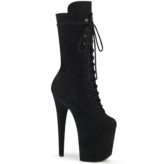 Pleaser FLAMINGO-1050FS Stivaletti con Plateau Camoscio Sintetico Nero EU-35 / US-5