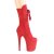 Pleaser FLAMINGO-1050FS Stivaletti con Plateau Camoscio Sintetico Rosso EU-42 / US-12