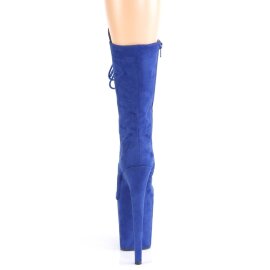 Pleaser FLAMINGO-1050FS Stivaletti con Plateau Camoscio Sintetico Blu EU-42 / US-12