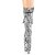 Pleaser FLAMINGO-1050SP Stivaletti con Plateau Pitonato Nero Bianco EU-35 / US-5