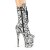 Pleaser FLAMINGO-1050SP Stivaletti con Plateau Pitonato Nero Bianco EU-35 / US-5