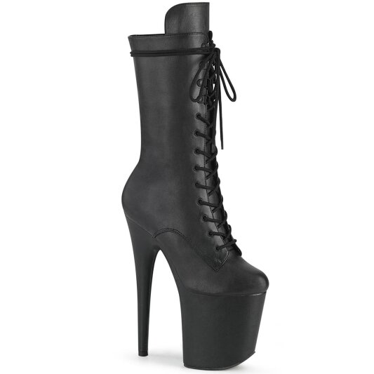 Pleaser FLAMINGO-1050WR Stivaletti con Plateau Similpelle Nero EU-35 / US-5