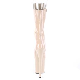 Pleaser FLAMINGO-1051 Stivaletti con Plateau Vernice Beige EU-42 / US-12