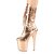 Pleaser FLAMINGO-1053 Stivaletti con Plateau Metallico Cromato Dorato Rosa EU-35 / US-5