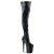 Pleaser FLAMINGO-3000HWR Stivali Sopra Il Ginocchio Con Plateau Vernice Ologramma Nero EU-37 / US-7