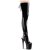 Pleaser FLAMINGO-3017 Stivali Sopra Il Ginocchio Con Plateau Vernice Nero EU-37 / US-7