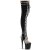 Pleaser FLAMINGO-3027SP Stivali Sopra Il Ginocchio Con Plateau Pitonato Nero EU-41 / US-11