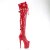 Pleaser FLAMINGO-3028 Stivali Sopra Il Ginocchio Con Plateau Vernice Rosso EU-37 / US-7