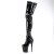 Pleaser FLAMINGO-4000 Stivali Sopra Il Ginocchio Con Plateau Vernice Nero EU-37 / US-7