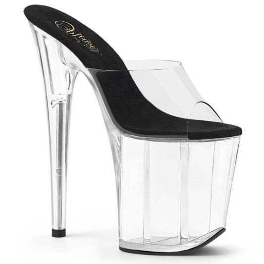 Pleaser FLAMINGO-801 Mules con Plateau Trasparente EU-35 / US-5