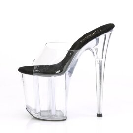Pleaser FLAMINGO-801 Mules con Plateau Trasparente EU-37 / US-7