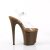 Pleaser FLAMINGO-808 Sandali con Plateau Trasparente Moka EU-35 / US-5