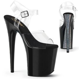 Pleaser FLAMINGO-808CRS-2 Sandali con Plateau Strass...