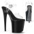 Pleaser FLAMINGO-808CRS-2 Sandali con Plateau Strass Trasparente Nero EU-35 / US-5