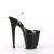 Pleaser FLAMINGO-808CRS-2 Sandali con Plateau Strass Trasparente Nero EU-35 / US-5