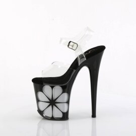 Pleaser FLAMINGO-808NLHS Sandali con Plateau Trasparente Nero EU-36 / US-6