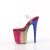 Pleaser FLAMINGO-808RBG Sandali con Plateau Glitter Trasparente Multicolore EU-36 / US-6